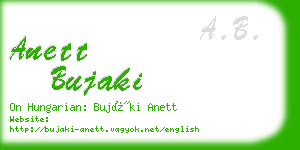 anett bujaki business card